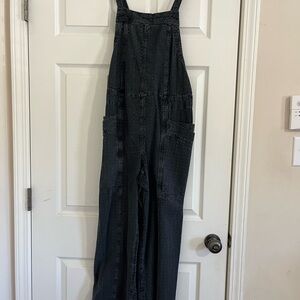 Free People Black Women's Denim Overalls Jeans